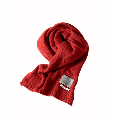 SoloForTwo 围巾红色羊毛大披肩