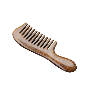 纯手工巴拉圭绿檀木梳按摩头皮经络刺激穴位养发健康送礼梳防静电