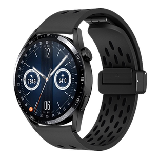 适用华为手表gt6表带watch5透气款磁吸扣硅胶腕带新款智能非凡大师腕表链4/3/2pro亲肤高级男女运动buds便捷e