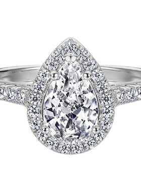 欧美夸张高档2克拉18k水滴形钻石