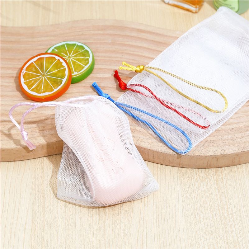 彩绳双层洗脸手工皂洁洗面奶起面网袋泡网香皂打泡日式搓泡发泡