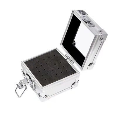 美甲工具25孔翻盖磨头收纳盒