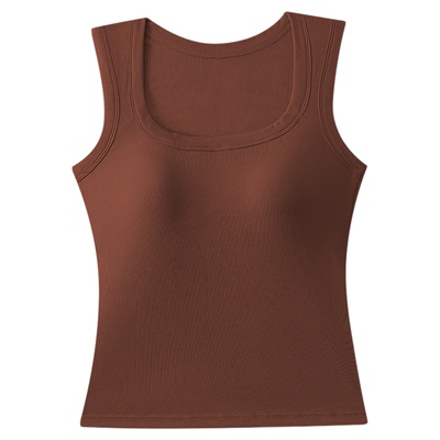 可外穿白色无袖遮副乳吊带上衣