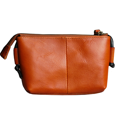 原创真皮手工女士复古文艺手机包