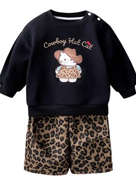宝宝秋冬套装小月龄婴儿衣服可爱超萌洋气婴幼儿加绒卫衣裤两件套