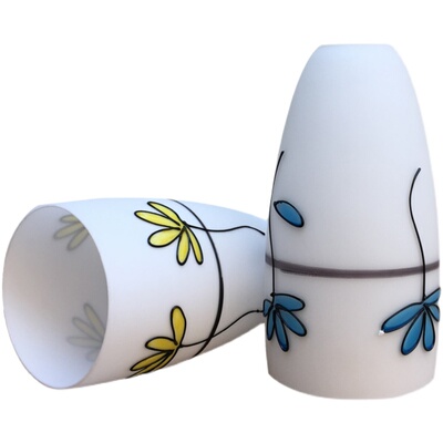 特价奶白直筒椭圆形外壳磨砂灯罩