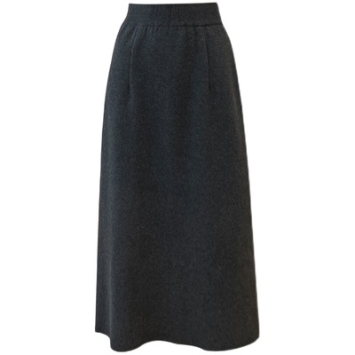 针织半身裙女秋冬新款加厚a字裙