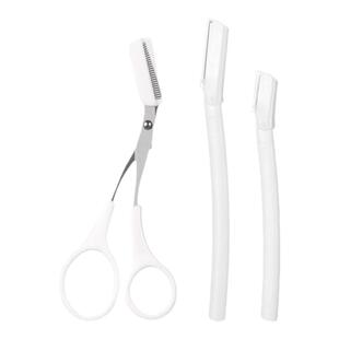 (B)修眉刀套装安全型刮眉刀折叠不锈钢修眉刀片美妆工具刮眉神器