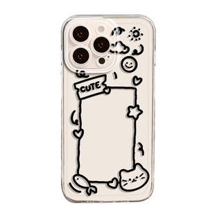 小熊猫咪适用苹果17promax手机壳iphone13情侣vivox200拍立得s50可放照片oppofindx8小卡reno15相框iqoo9一加