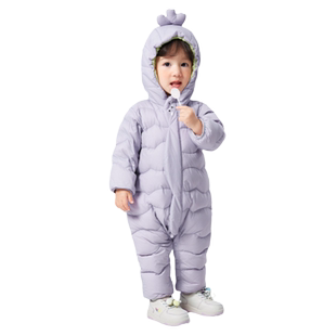 巴拉巴拉婴儿宝宝羽绒服连体衣男童女童爬服儿童冬装爬服新款童装