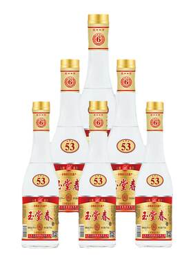 山西洪洞玉堂春53度清香白酒6瓶