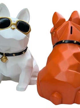 卡通法斗犬创意存钱罐摆件