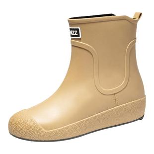 户外钓鱼鞋雨鞋男款冬季外穿加绒防滑雨靴女士软底防水鞋耐磨胶鞋
