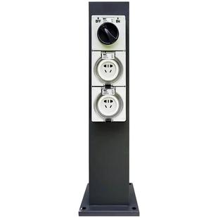 指印 防水插座 户外草坪灯柱 防雨开关插座 国标五孔 10A 插座柱