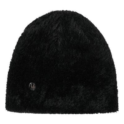 黑色针织帽秋冬保暖毛线帽