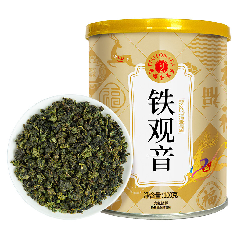艺福堂茶叶安溪原产梦韵清香型铁观音乌龙茶兰花香茶叶自己喝100g