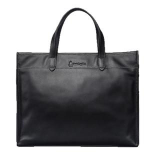 暇步士商务公文包男新款高端真皮大容量手提包上班通勤文件电脑包