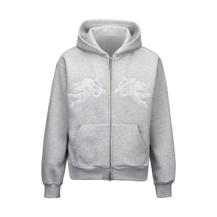 GREATKARMIC 丘比特蕾丝开衫卫衣空气层美式宽松连帽拉链外套GRKC