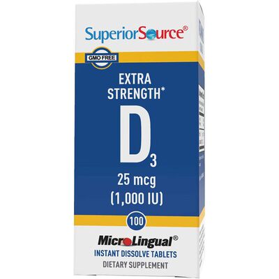现货美国Superior Source维生素D3特强型1000IU100粒速溶片