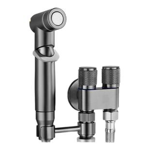 全铜新款高档马桶伴侣一进二出双控双出水强力喷枪卫生间双控角阀