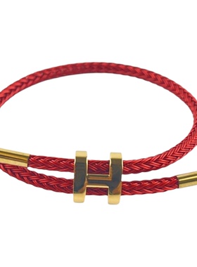 金色扣防水钢丝绳手链