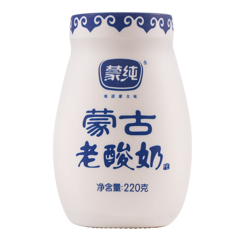 原味蒙古老酸奶220g 蒙纯瓶装儿童低温网红酸奶 乳制品酸牛奶