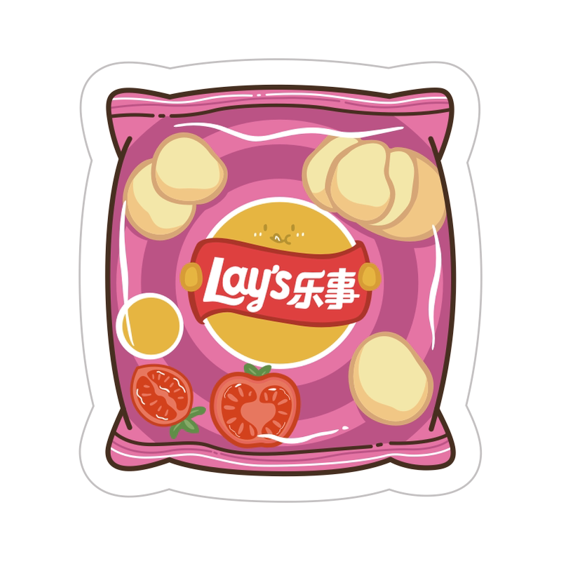 零食袋薯片便签夹卡通可爱亚克力双面pp夹不规则照片封口夹子定制