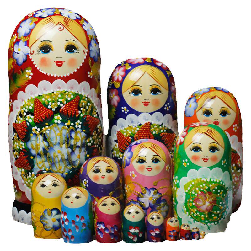 烤漆俄罗斯套娃15层满洲里哈尔滨旅游纪念高档礼品礼物家居摆件