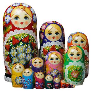 烤漆俄罗斯套娃15层满洲里哈尔滨旅游纪念高档礼品礼物家居摆件