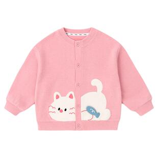 嘟嘟家儿童外套春秋男童开衫休闲宝宝上衣圆领春装女童卡通童装潮