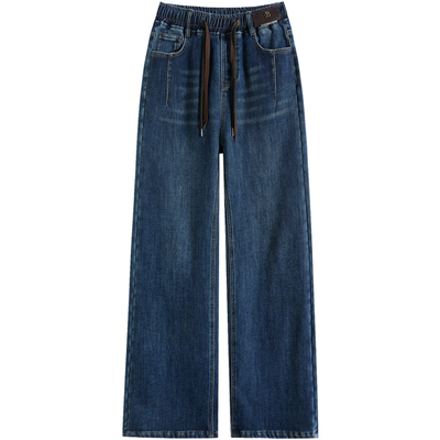 加长加绒牛仔裤女冬季高个子初中