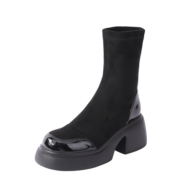 【现货~马上发】真皮厚底短靴