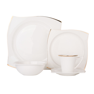 牛排盘 创意方形欧式骨瓷餐具碗碟套装家用陶瓷菜盘子菜盘 西餐盘