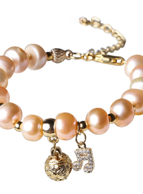 复古淡水珍珠手串手链女音符手钏