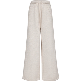 ONLY2025冬季新款老钱风舒适弹力腰身设计长裤直筒裤休闲裤女