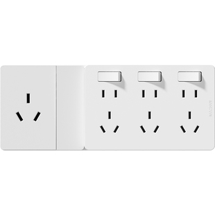 86型明装扩展插座面板墙壁排插多功能转换器插座多孔位插头插线板