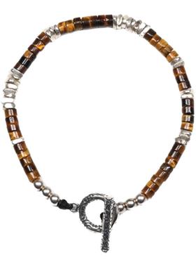 pohier南非虎眼石925银男女手链