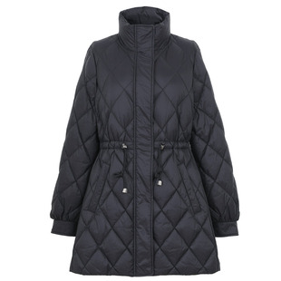 清仓羽绒服女中长款2025新款冬季收腰轻薄菱形格设计感小众外套潮