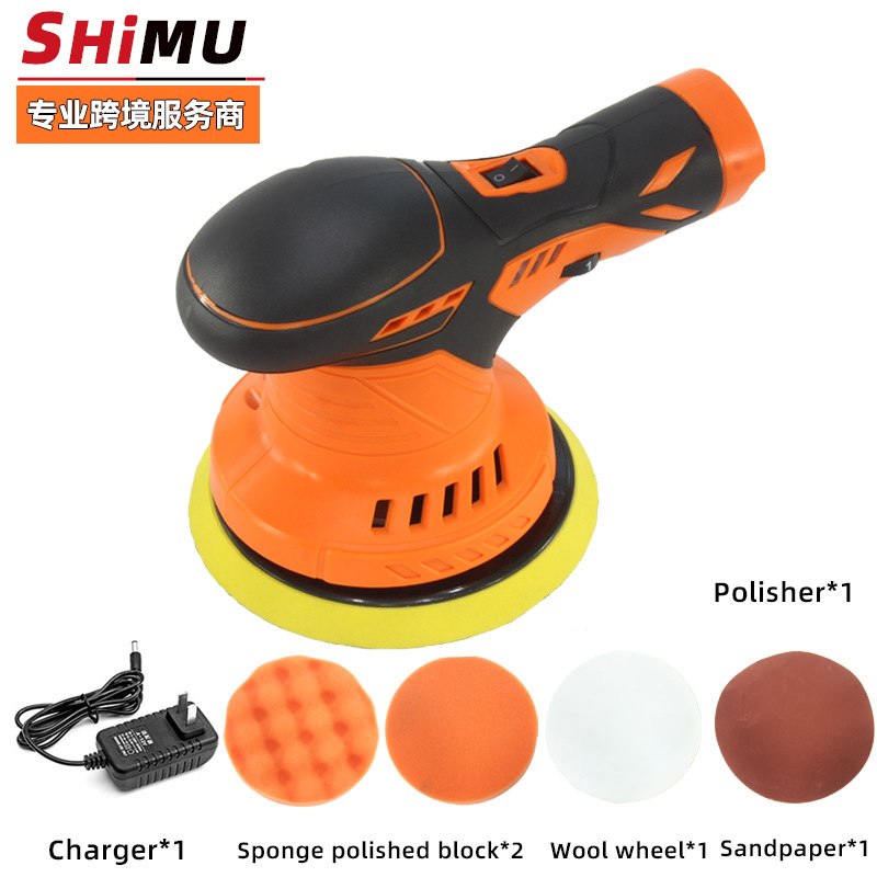 亚马逊12V锂电充电汽车打蜡机机车地板瓷砖修复电动打磨抛光机用