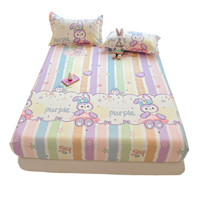 100%纯棉床单儿童女孩粉色单件被