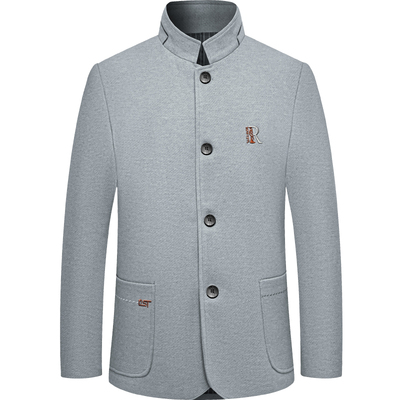 啄木鸟男士夹克外套男中年商务休闲2026春季新款立领爸爸上衣春秋