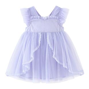 迷你巴拉巴拉女童连衣裙宝宝洋气公主裙子甜美网纱周岁夏季新款