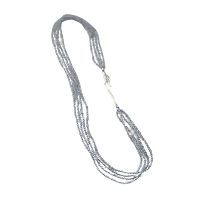 灰月光多层项链手工小众高级饰品