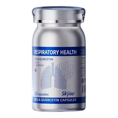 skyoo护肺小银瓶AKG养肺呵护健康槲皮素活菠萝蛋白酶保健美国进口