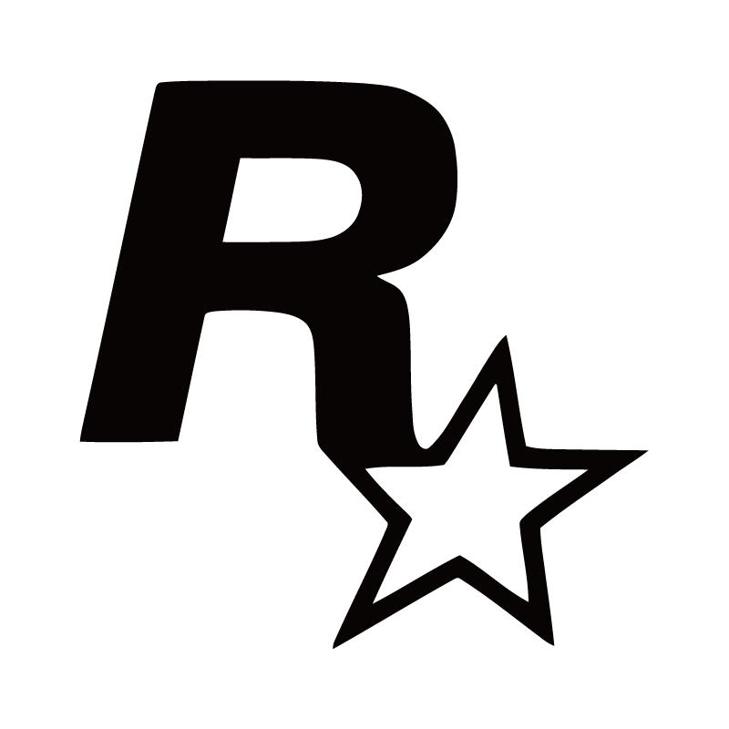 R星经典标志镭射镂空汽车贴纸