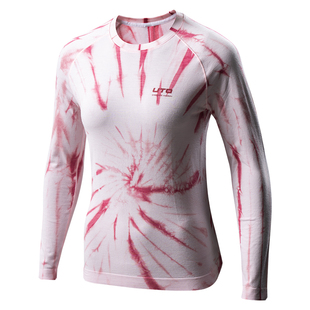 UTO扎染美利奴羊毛速干长袖女士登山徒步保暖速干衣男户外运动T恤