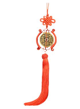 知行斋黄铜祝福福禄寿喜加大铜钱