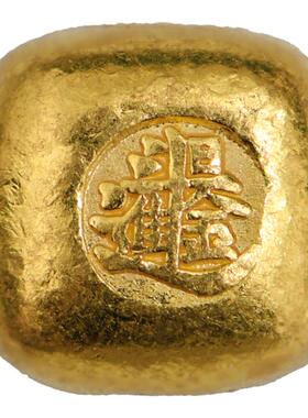 手工錾刻古法黄金吉言金方形隔珠