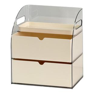 桌面收纳盒收纳透明多功能抽屉式文具办公室学生书桌置物架笔筒子