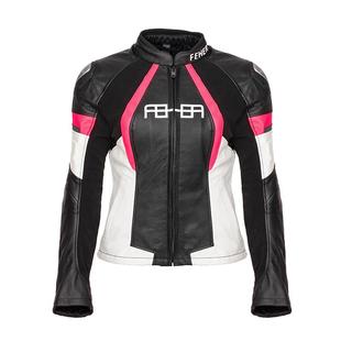 FEHER飞儿摩托车骑行服机车赛车服夹克防摔服女士修身真牛皮皮衣